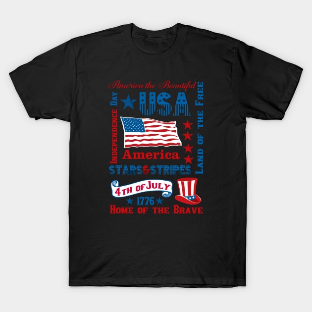 Subway art America T-Shirt by LebensART